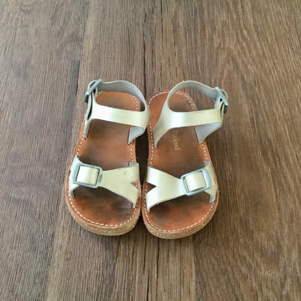 Freshly Picked Platinum Carmel Sandal Size 7